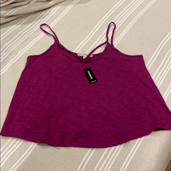 NWT Express Fuschia Strappy Swingy Tank - Picture 2 of 8
